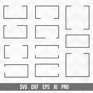 Rectangle frame svg | Split Rectangle svg | square svg | Rectangle Border Frames vector | Rectangle Outline Split Monogram png