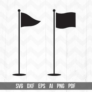 Golf flag svg, Golf flag png, Golf svg, Gold flag clipart, Golf ball svg, Cricut silhouette cutting files - svg, dxf, png