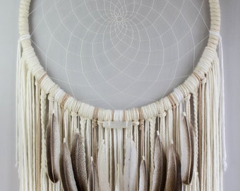 Selenite Boho Giant Dream Catcher - Huge Dream Catcher Wall Hanging Decor - Bohemian Home