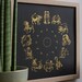 Zodiac Print, Zodiac Signs, Gold Print, Boho, Astronomy, Horoscope, Art print, A3 Art Print, Prints, Screenprint, Gift Idea, Print