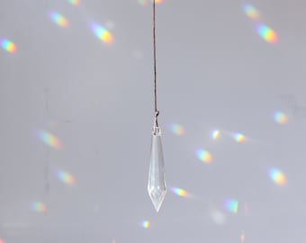 Pendulum Suncatcher Crystal Glass for Windows - Crystal Mobile - Sparkling Rainbow