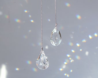 Two Copper Suncatcher Crystal Glass for Windows - Crystal Mobile - Sparkling Rainbow