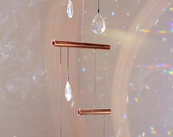 Large Suncatcher Set Crystal Glass for Windows - Crystal Mobile - Sparkling Rainbow - Prism Metal Sculpture Crystal Ball