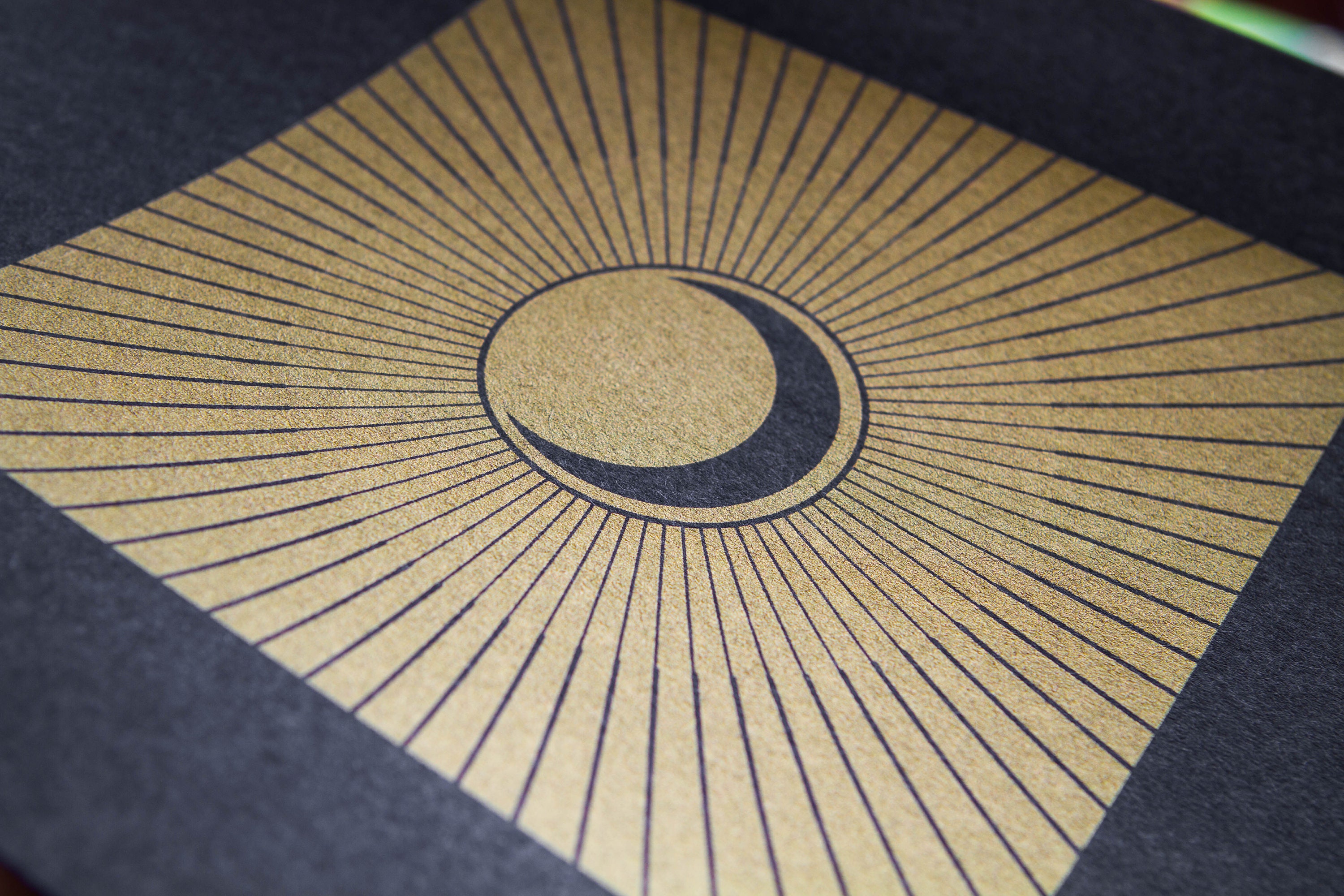 Gold Moonlight Screenprint gold moonlight metallic poster Etsy