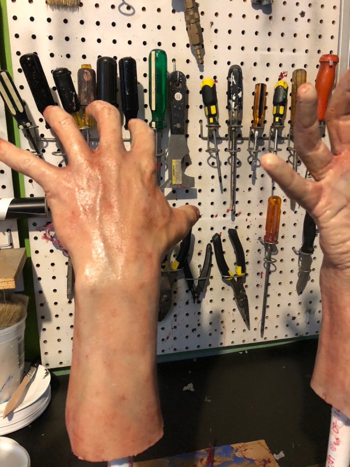Pair of severed male hands with fingers spread Etsy