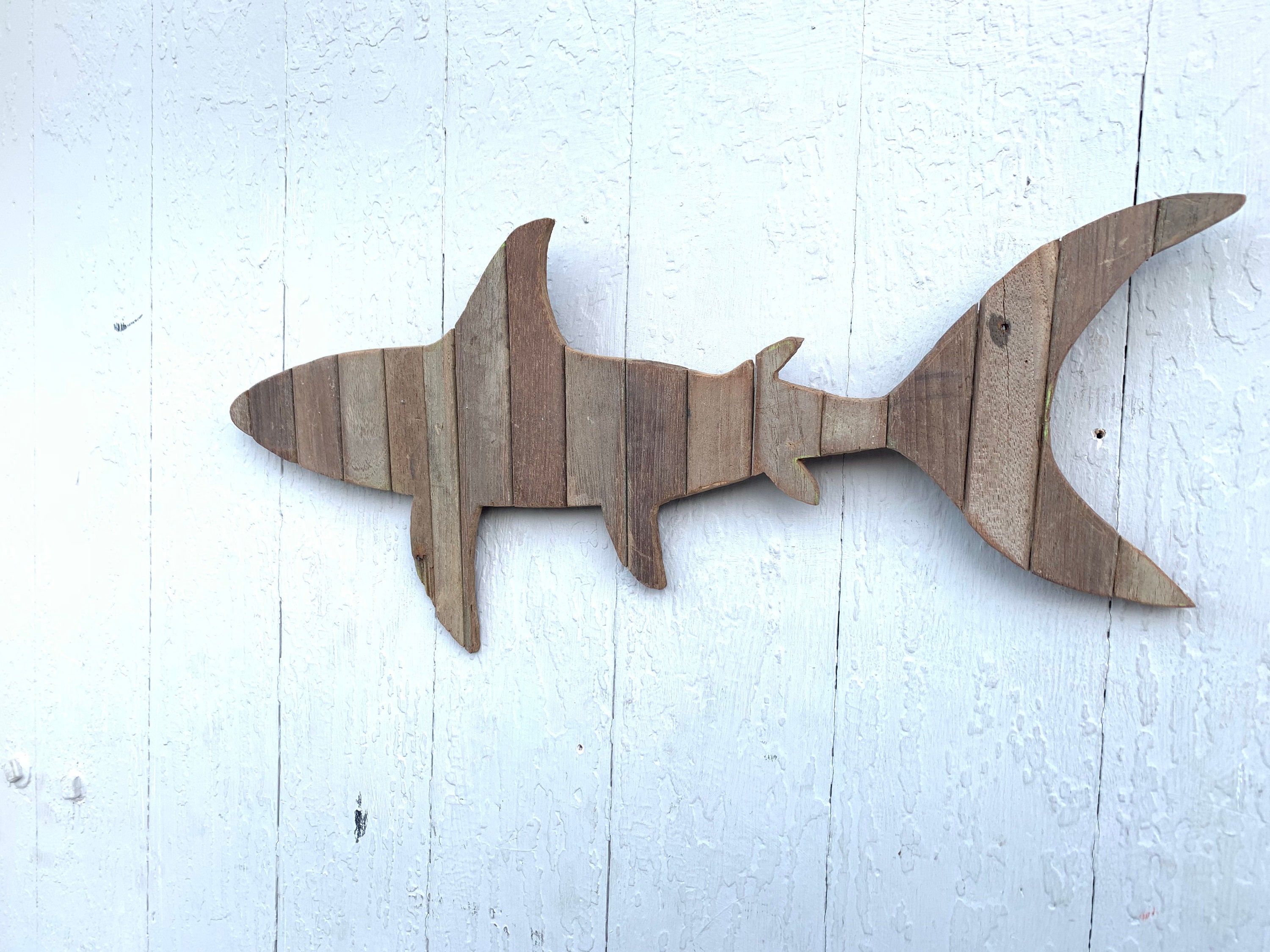 Shark Wall Art . Wooden Shark on Pallet Wood Etsy Singapore
