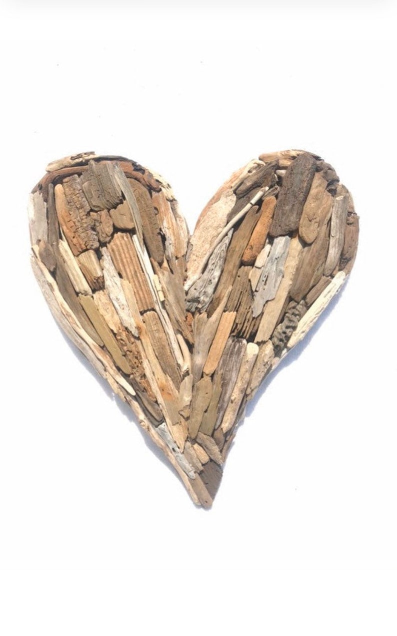 Driftwood Heart Wall Decor Heart Shaped Decor Heart Etsy