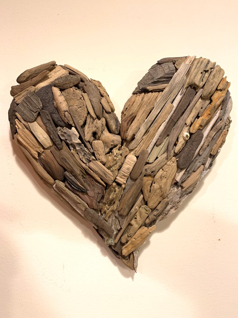 Driftwood Heart Wall Decor Heart Shaped Decor Heart Etsy