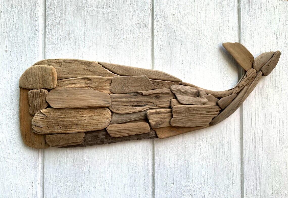 Driftwood Whale . Whale Wall Decor . Wooden Whale Wall Art | Etsy