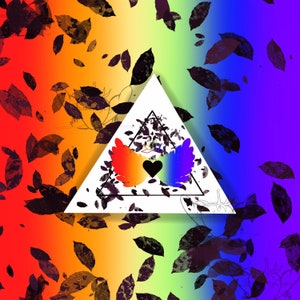 Rainbow Wings ||rainbow red orange yellow green blue purple || illustrated vinyl sticker