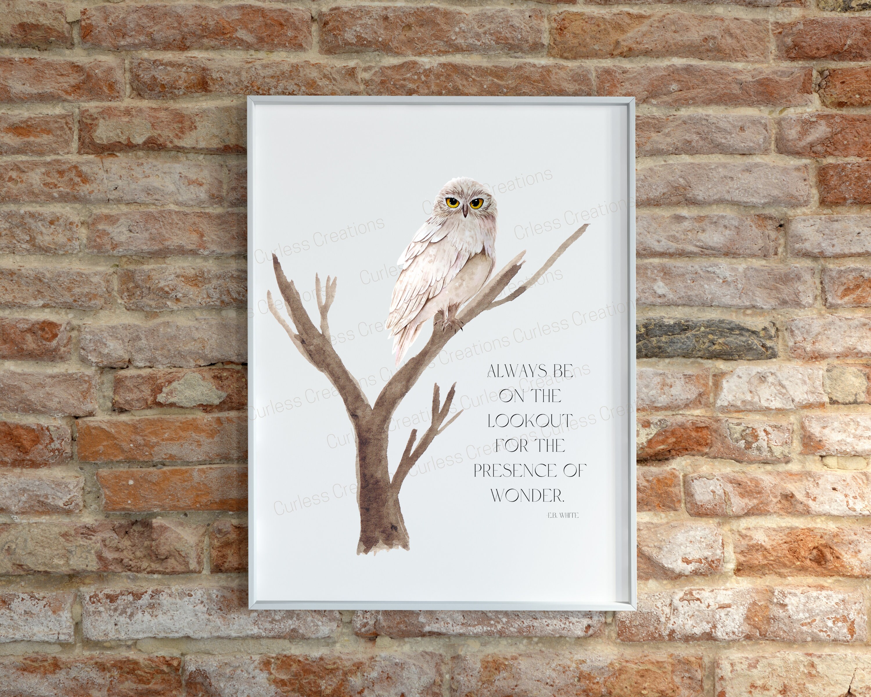 Owl Art Print: Inspirational Quote (digital Download) - Etsy