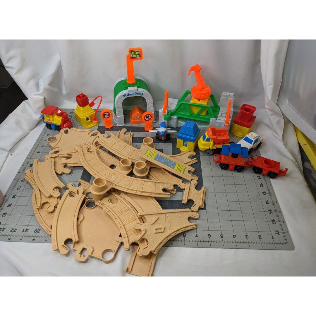 Fisher Price Flip Track Rail Road Play Set Lot Etsy
