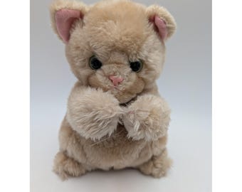 Tyco Playtime Kitties Tan Interactive Plush Motion Sensor 1994 Vintage READ