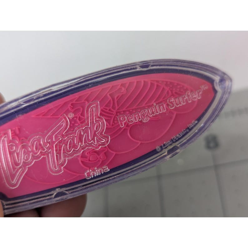 Lisa Frank Penguin Surfer Stamp 3 Inch image 4