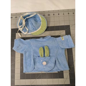 Coleco Cabbage Patch Kids Terry Cloth Top Robe Hat Lot Bunny Ears