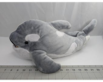 Animal Alley Gray Porpoise Dolphin Plush 18 Inch Long 2000 Stuffed Animal Toy