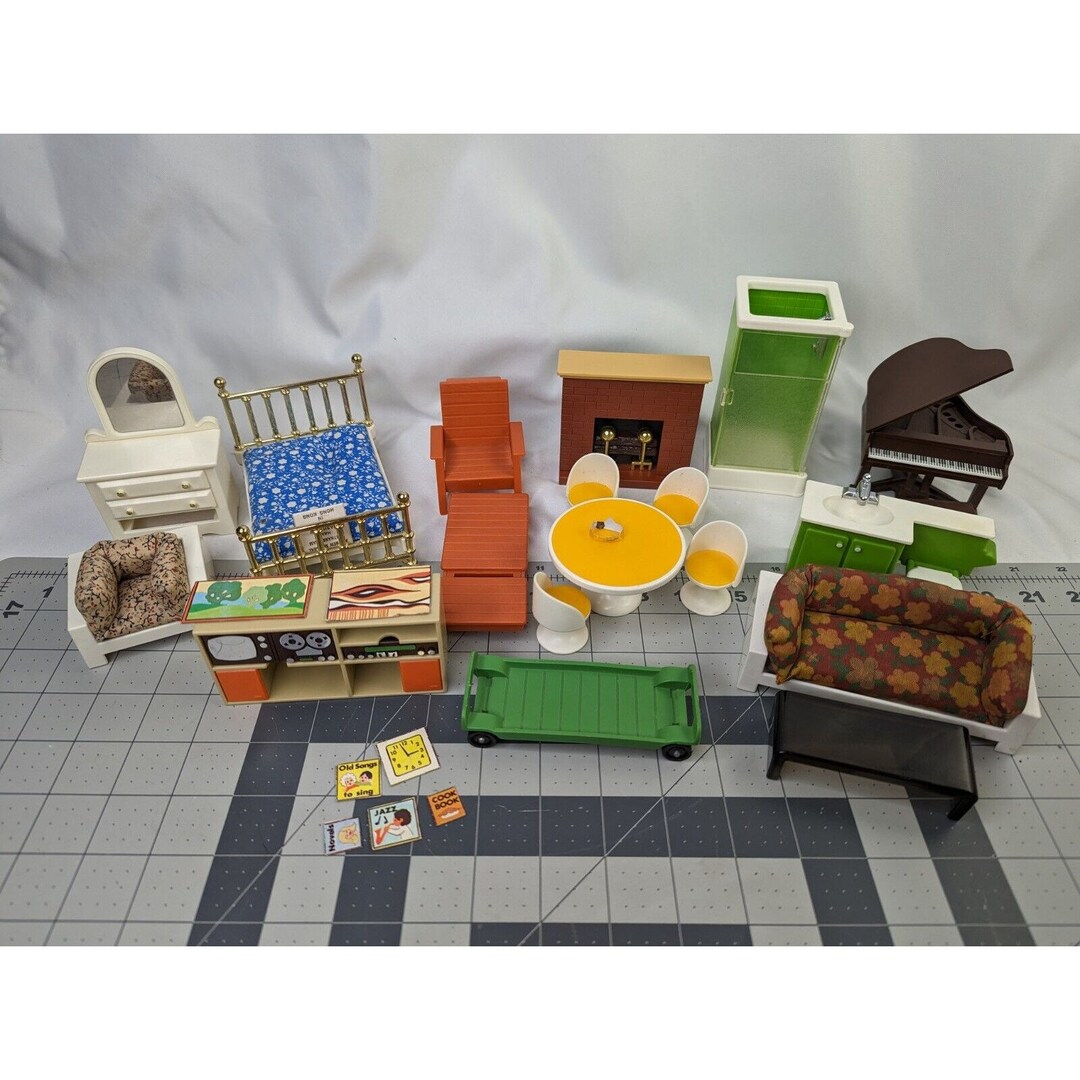 Vintage Fisher Price Dollhouse Furniture 1970s Lot Etsy