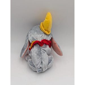 Fisher Price Dumbo Elephant Plush Gray 2001 Mattel Disney Yellow Hat 9 Inch image 5