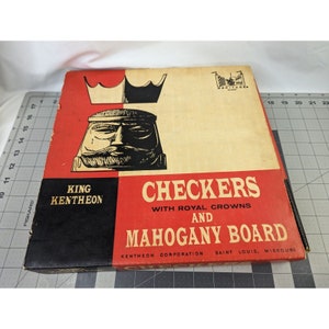 King Kentheon Royal Crowns Checkers Pieces NO Board H2200