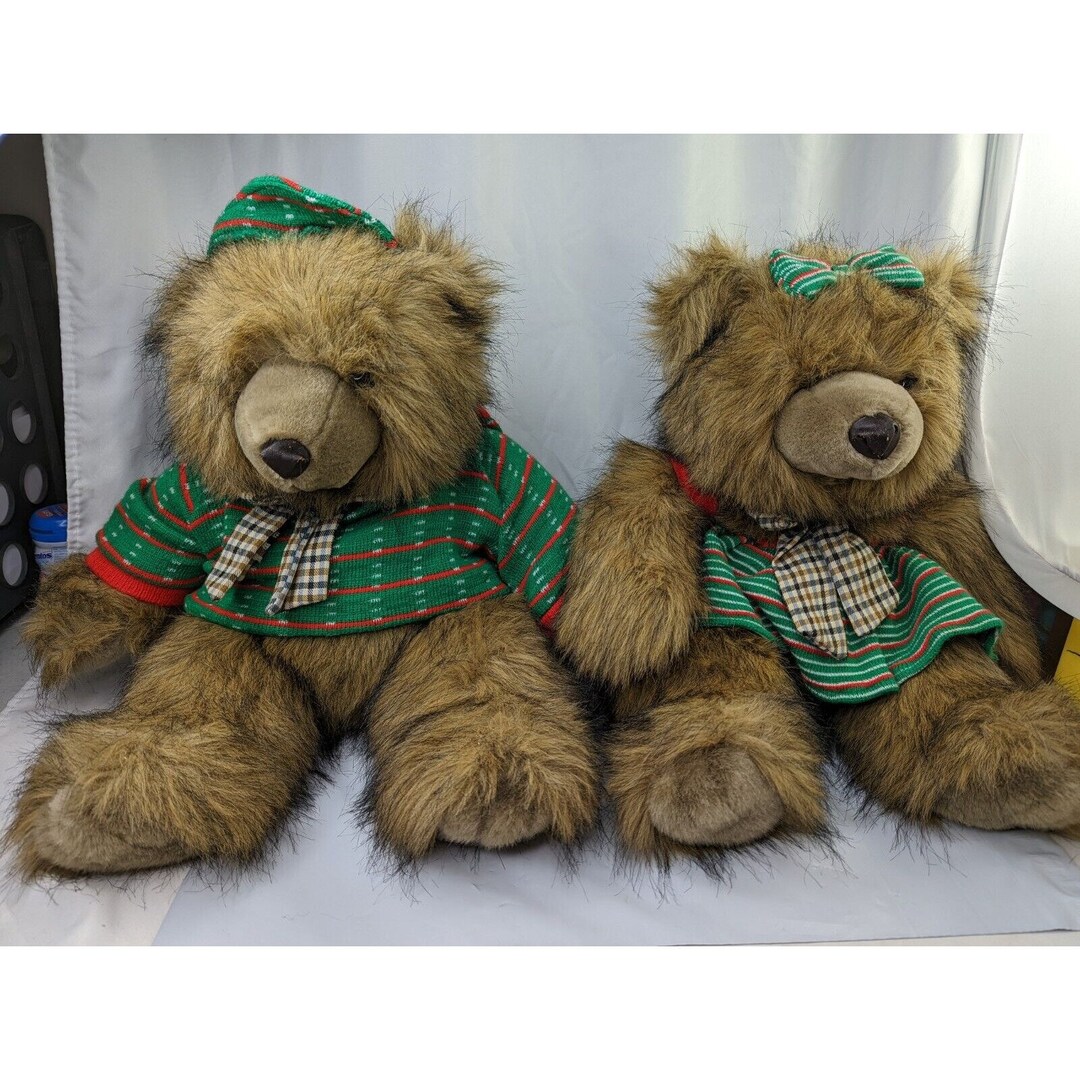 Chrisha Playful Plush Brown Bear Plush Girl Boy 18 1988 Stuffed Animal Toy Etsy