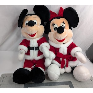 Lote de peluches de Mickey y Minnie Mouse de Disney para Navidad, de 58 cm (23 pulgadas) imagen 1