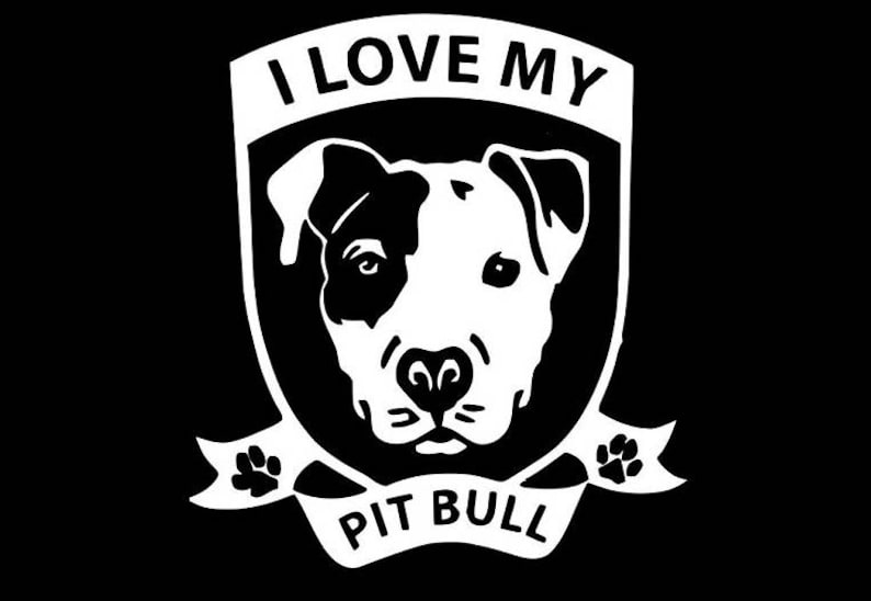 I Love My Pitbull Decal | Etsy