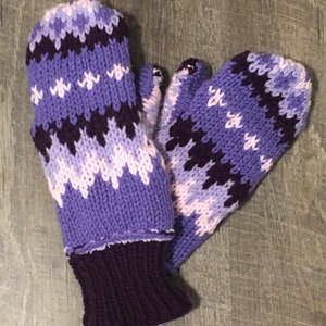 Bernie Sanders Mittens Pattern Replica, Bernie Mittens Pattern, Vermont Mittens, Insulated Knit Mittens, Double Layered Mittens image 2