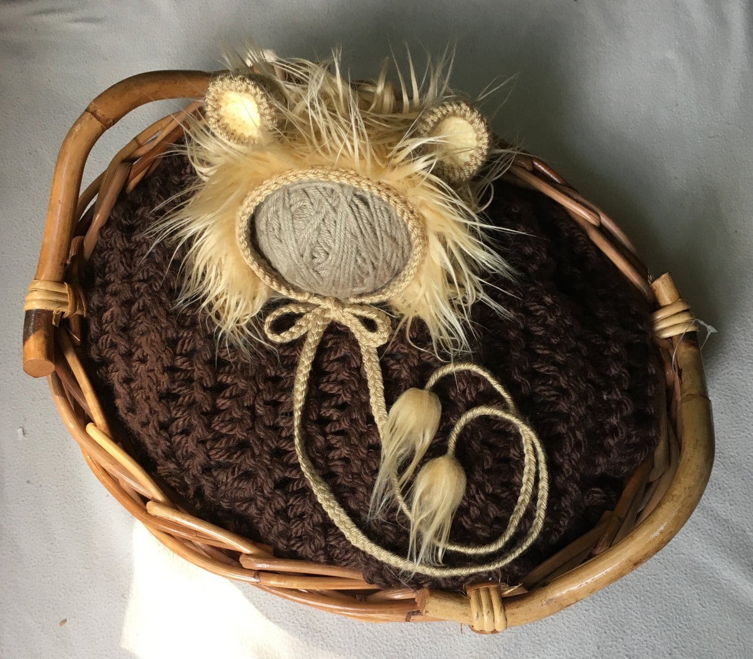 Newborn Knit Lion Hat Baby Lion Hat with Ears Knitted Baby | Etsy