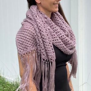 KNITTING PATTERN, Jolie Fille Stole, Knitted Stole, Easy Knitting Shawl Pattern, Rectangle Shawl Pattern