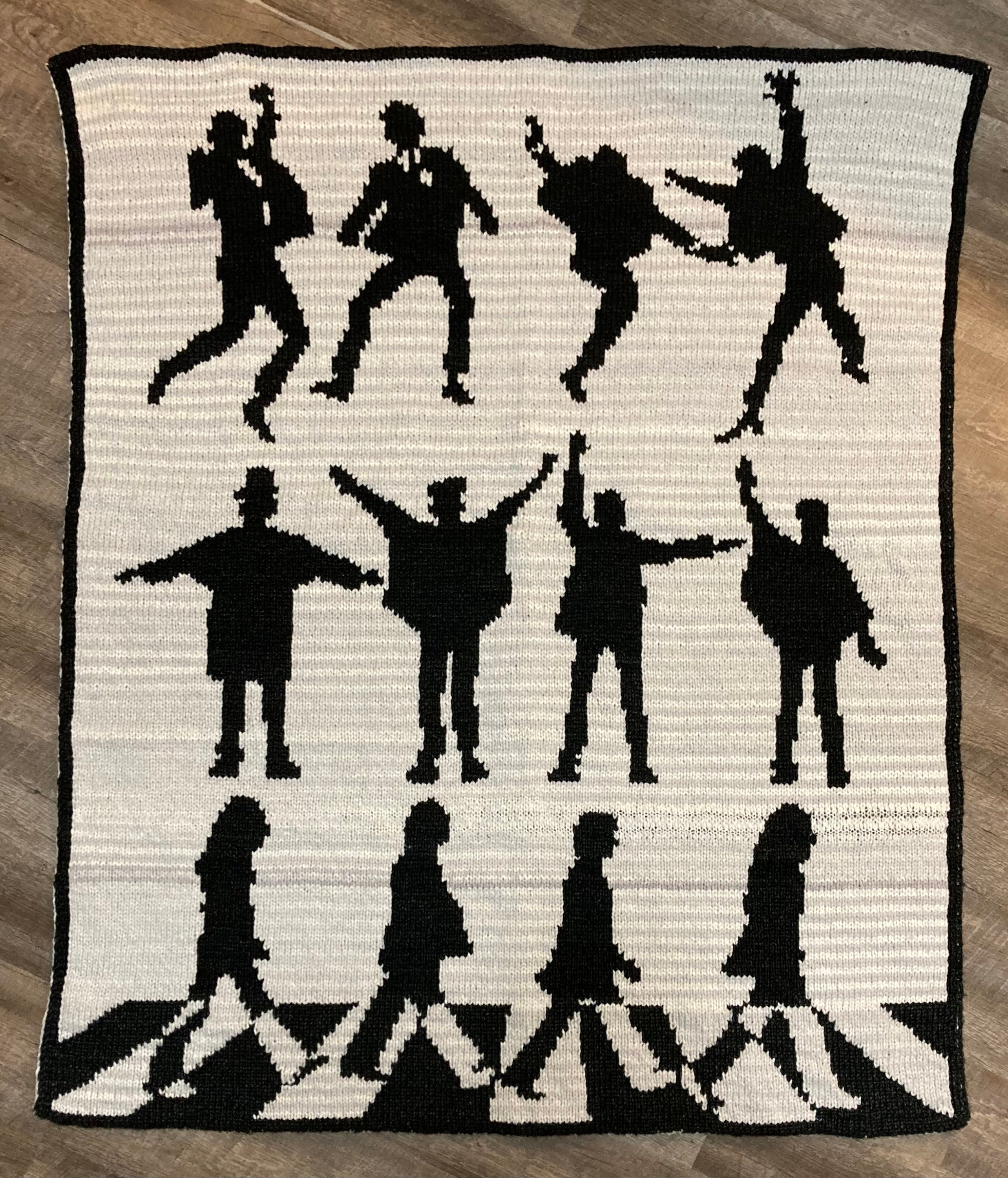 The Beatles Double Knit Blanket Pattern, Reversible Double 