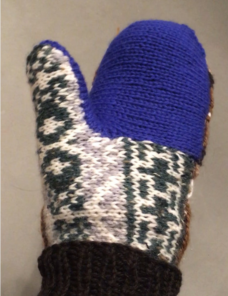 Bernie Sanders Mittens Pattern Replica, Bernie Mittens Pattern, Vermont Mittens, Insulated Knit Mittens, Double Layered Mittens image 9