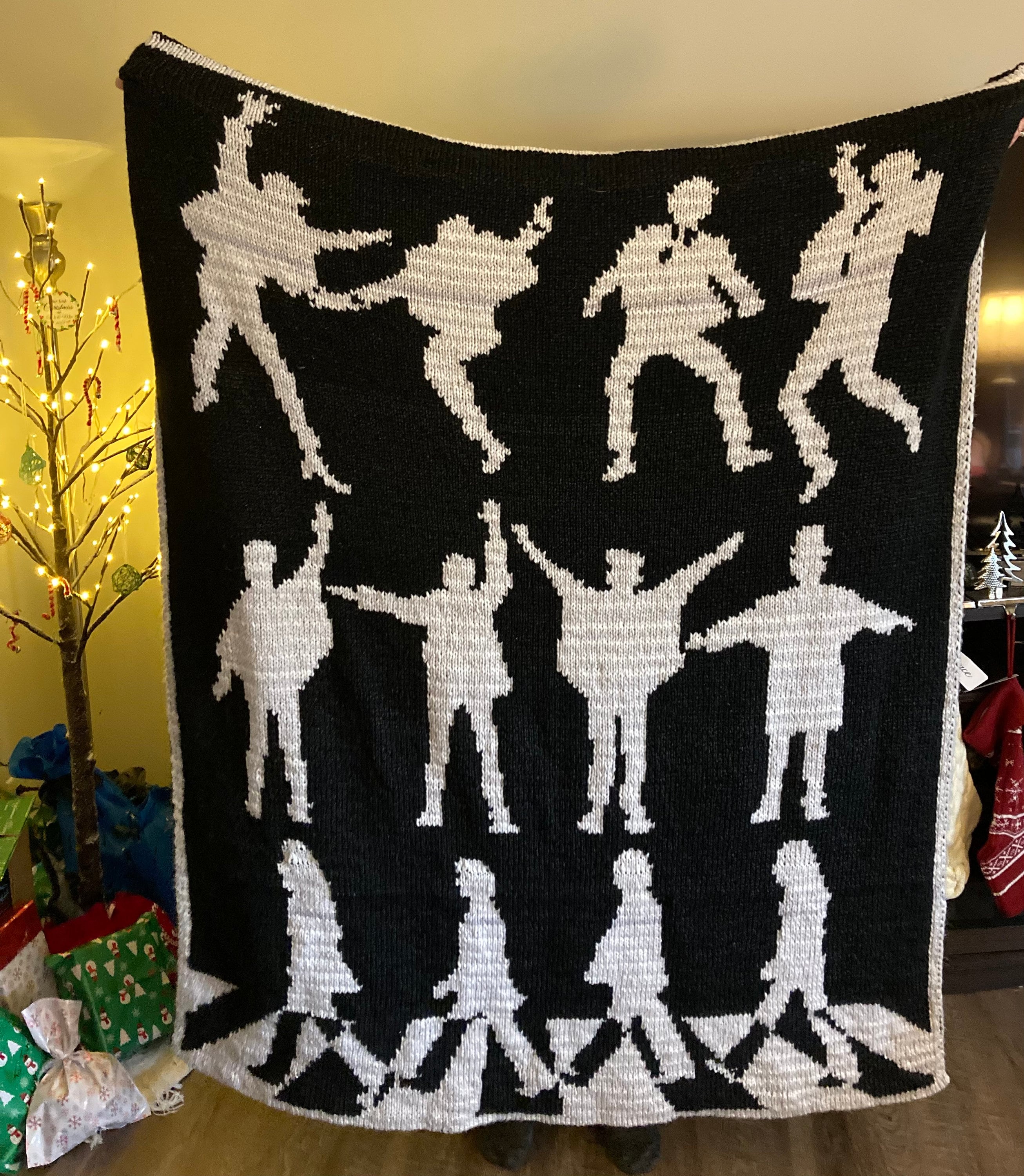 The Beatles Double Knit Blanket Pattern, Reversible Double 