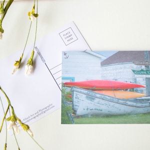 10 x 15 cm Postkarte Kayaks und Boote