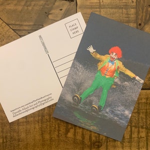 Cartolina 4" X 6" Il Clown degli Sci