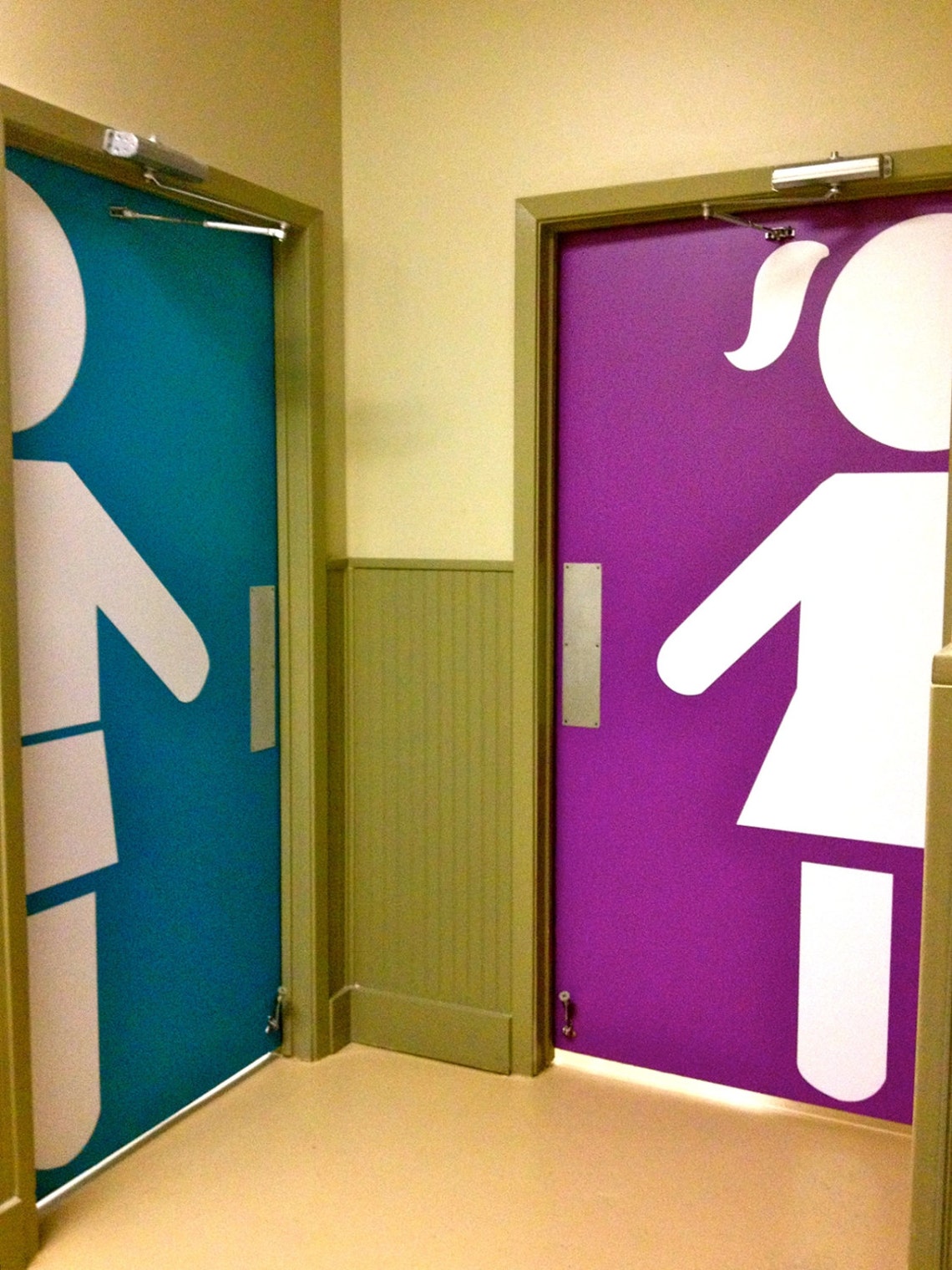 Door decal sign for children's restrooms ready to print | Etsy