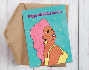 RuPaul Birthday Card Printable | Happy Birthday Queen | Last Minute Card | Instant Download