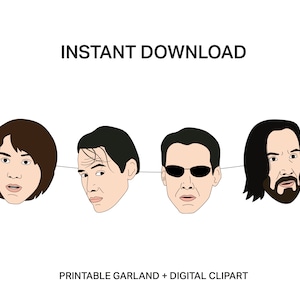 Keanu Reeves Banner | Printable Garland | Clip Art | PNG