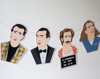 Printable Nicolas Cage Banner  | Iconic Wall Art | Party Garland