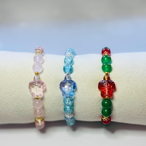 Sea Turtle Bracelet | Pink Sea Turtle Bracelet| Sea Turtle | Beach bracelet| Glass Bead Jewelry |Holiday Bracelet |