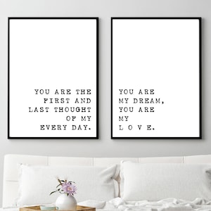 Paar Druck, 2er Set Drucke, Liebesdruck, Paare Poster, Liebe Zitat, Schlafzimmer Dekor, 2er Set druckbar, Inspirational, You are my love