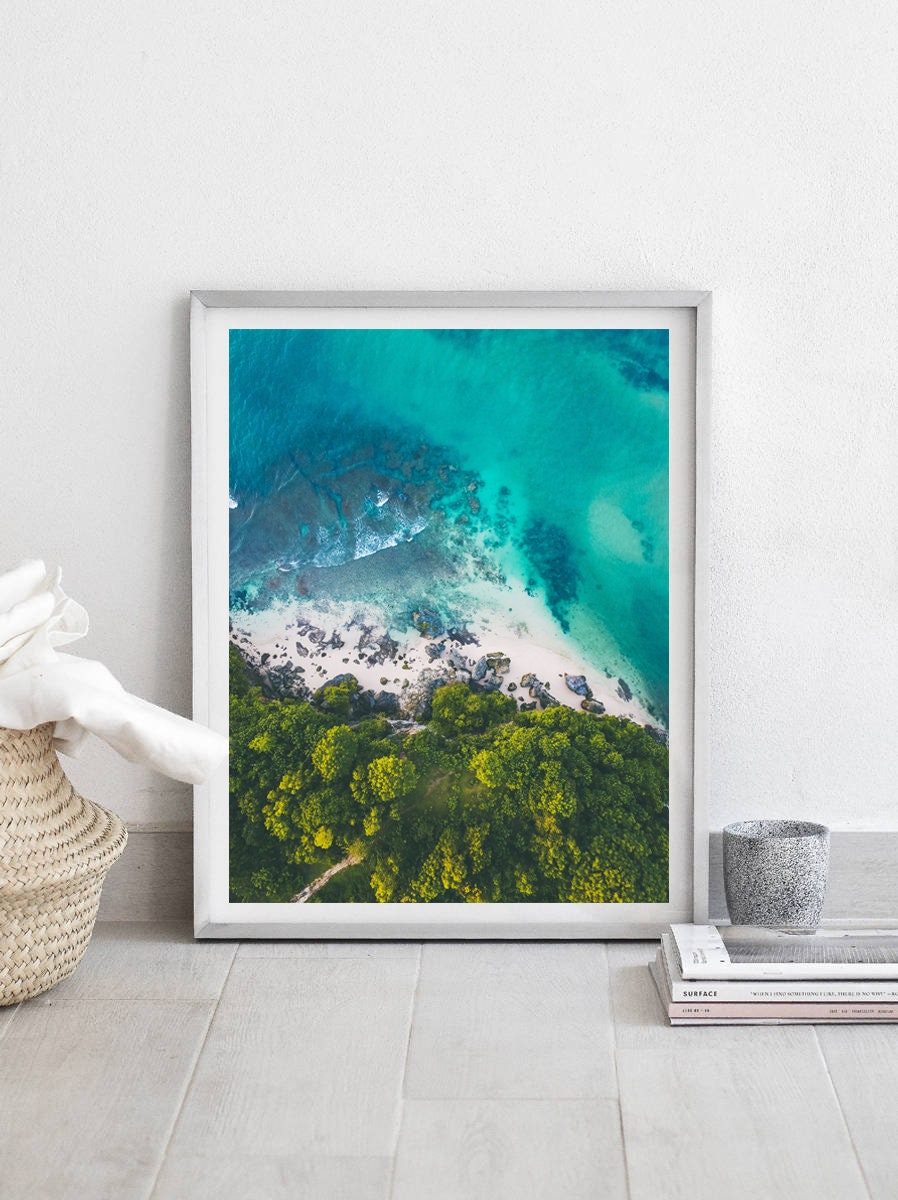 Aerial Beach Photography Ocean Print Beach Print Ocean - Etsy