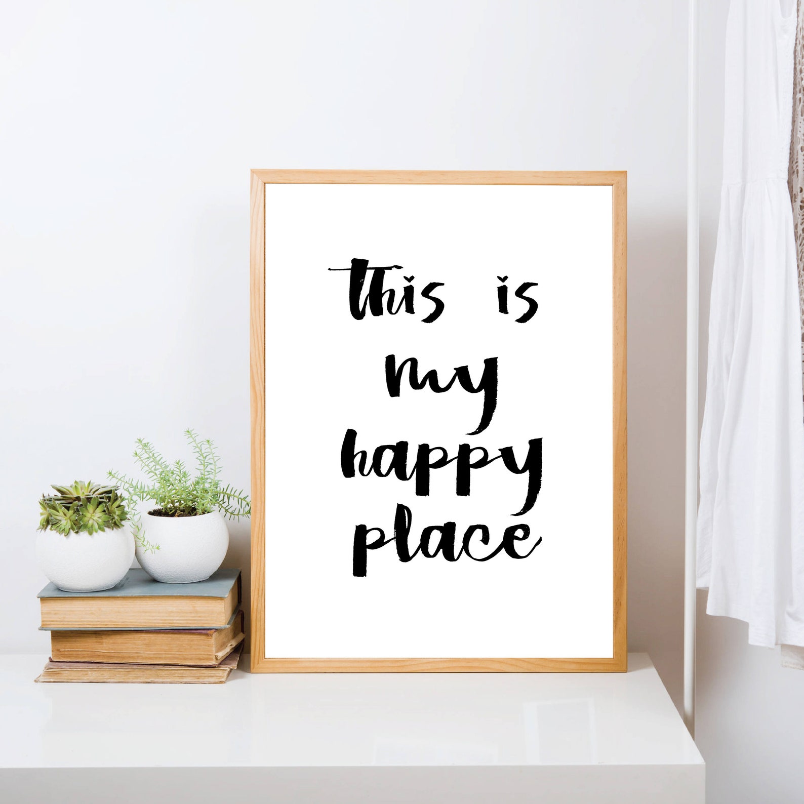 This is My Happy Place Print Quote Poster Quote Wall Art | Etsy