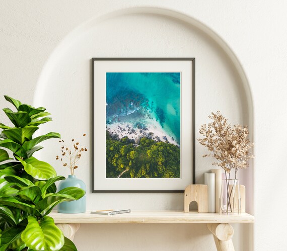 Coastal View I Aqua Art Print