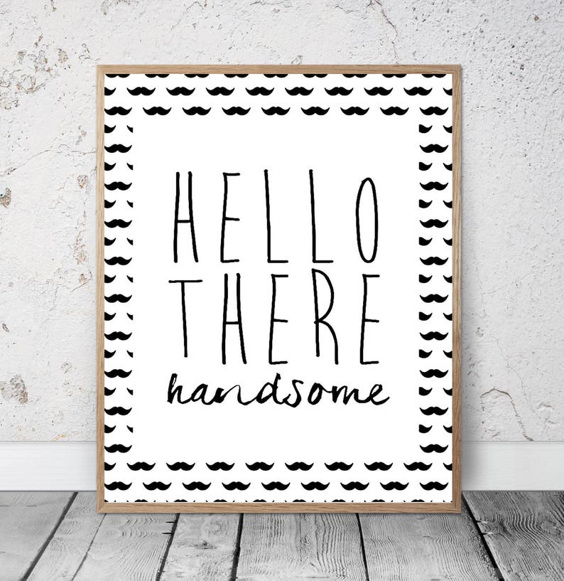 Bathroom Wall Art Goodmorning Gorgeous Print Hello Handsome | Etsy Canada