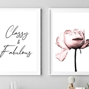 Classy and Fabulous Print Fashion Printable Art Peony Wall - Etsy Canada