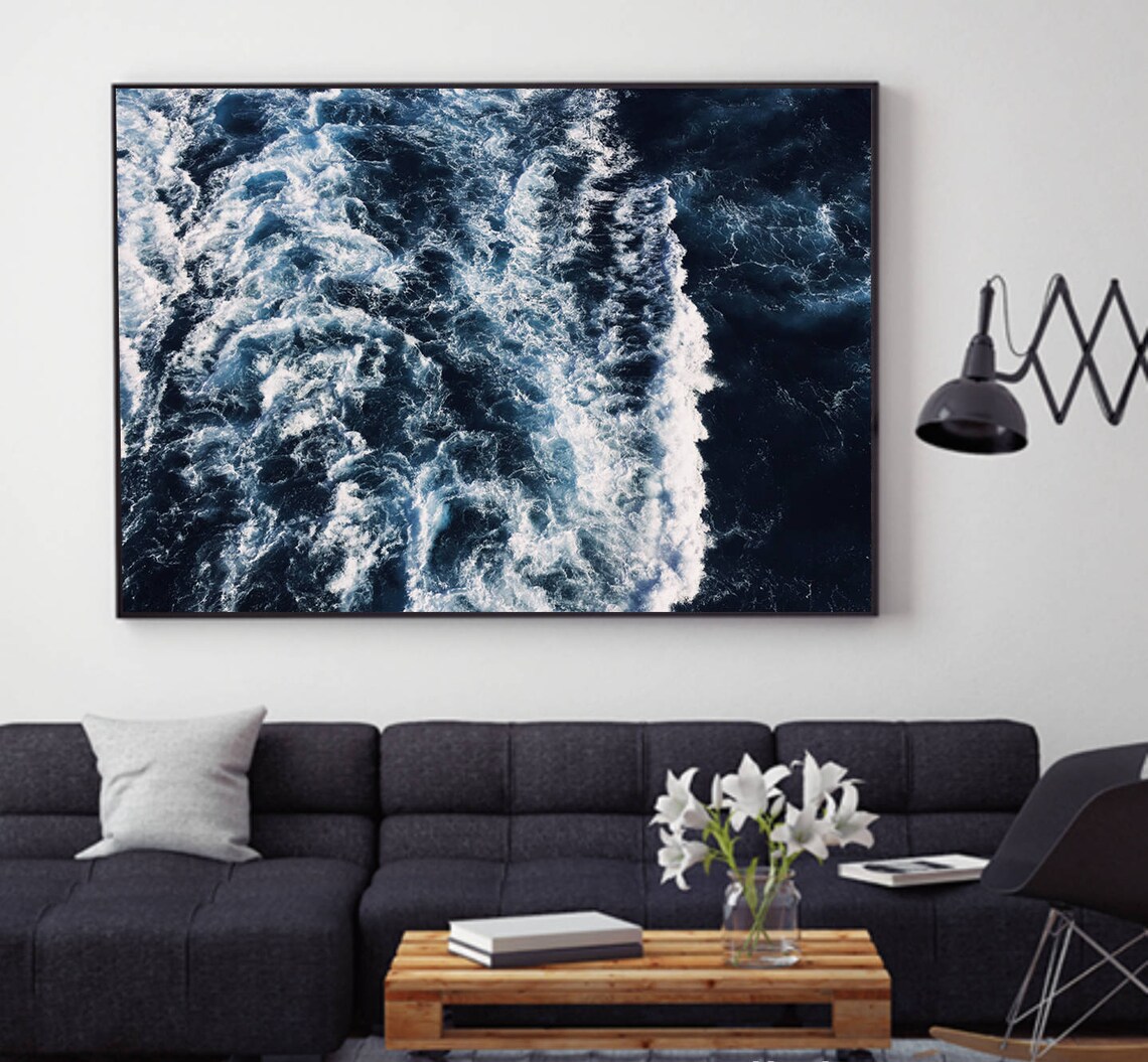 Ocean Art Print Sea Waves Photography Sea Foam Wall Art Etsy