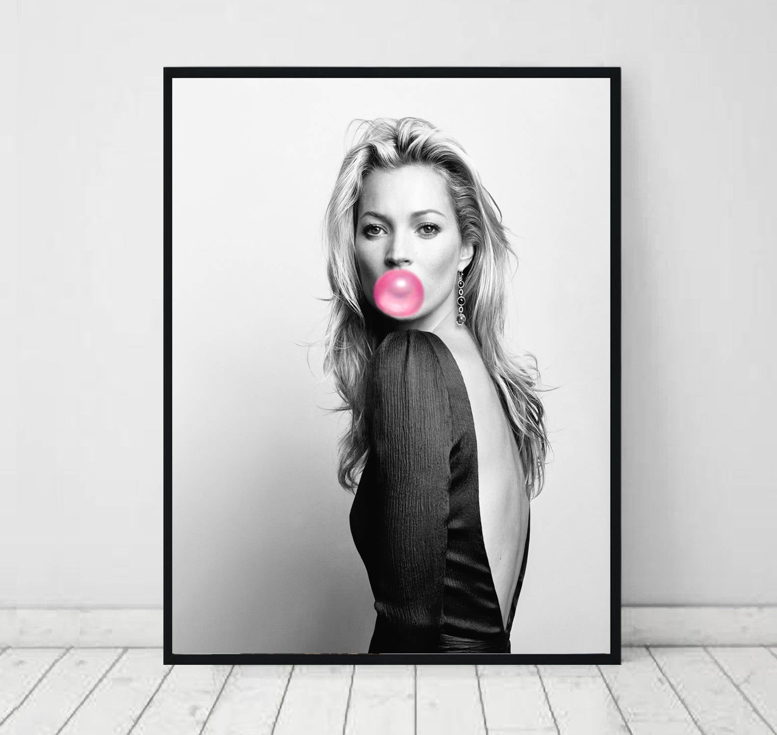 Kate Moss Print Kate Moss Bubble Gum Wall Artfashion Print - Etsy Australia