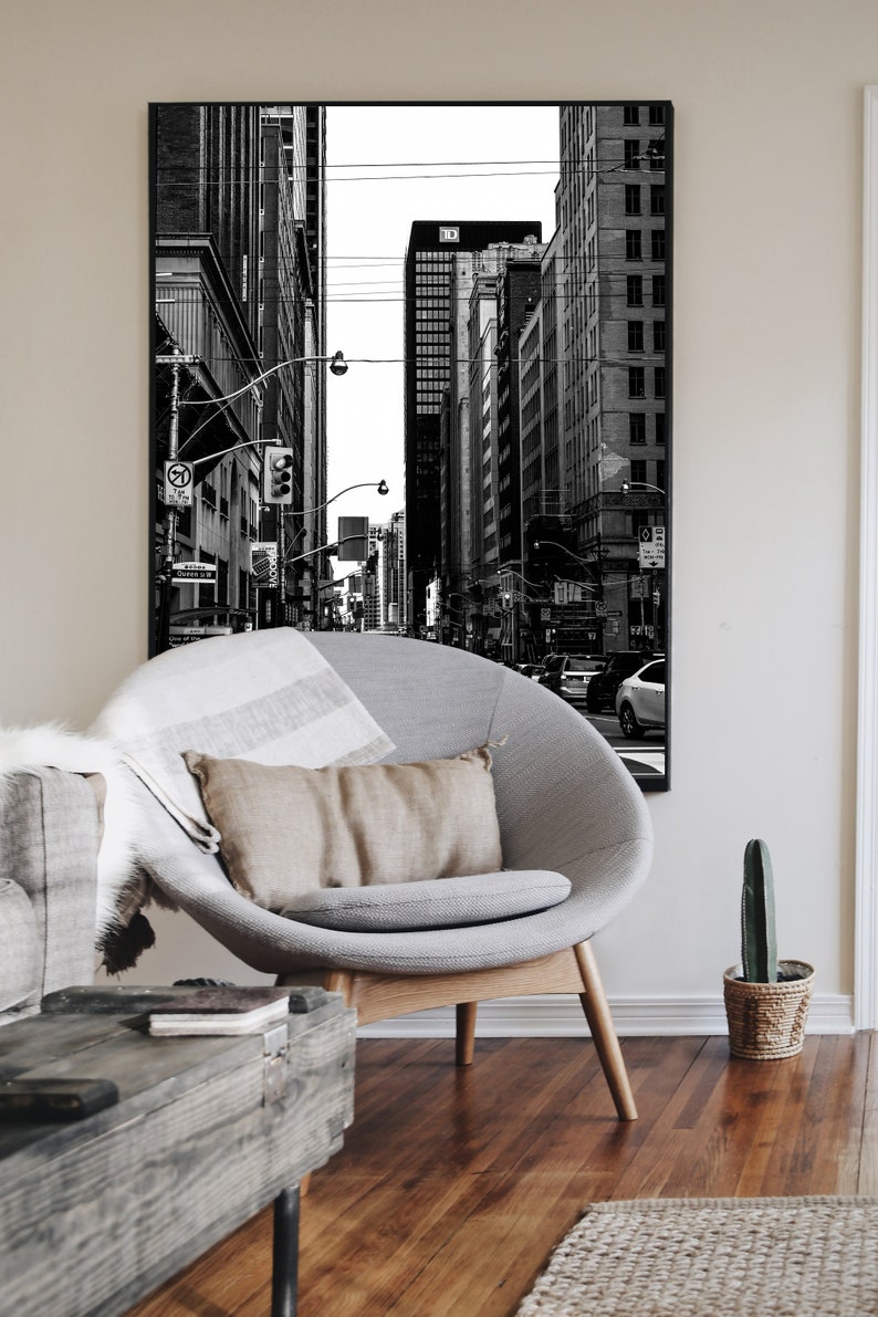 Toronto Print Black and White Wall Art Urban City Etsy Canada