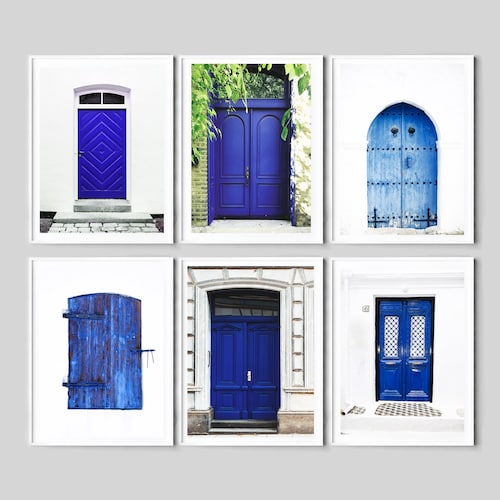 Emerald Green Doors Wall Art Door Print Set of 6 Prints Etsy