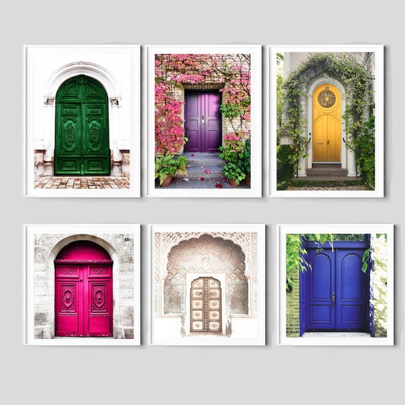 Doors Wall Art Set of Vertical and Square Doors Prints Etsy